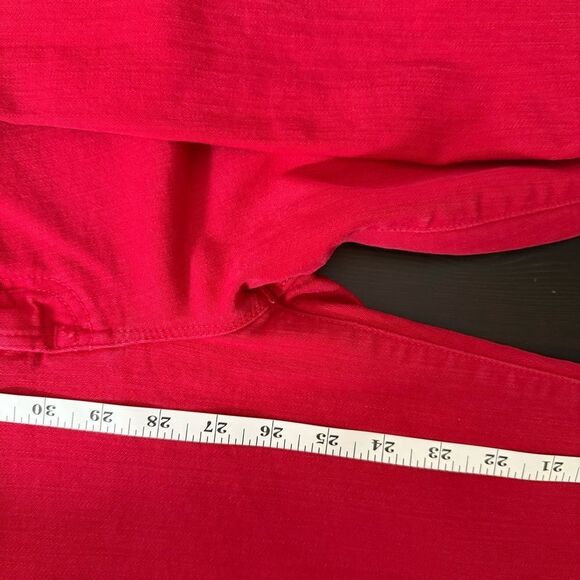 J Crew 10" High Rise Toothpick Skinny Jeans Womens Sz 28 Red Festival Edgy - Picture 13 of 13